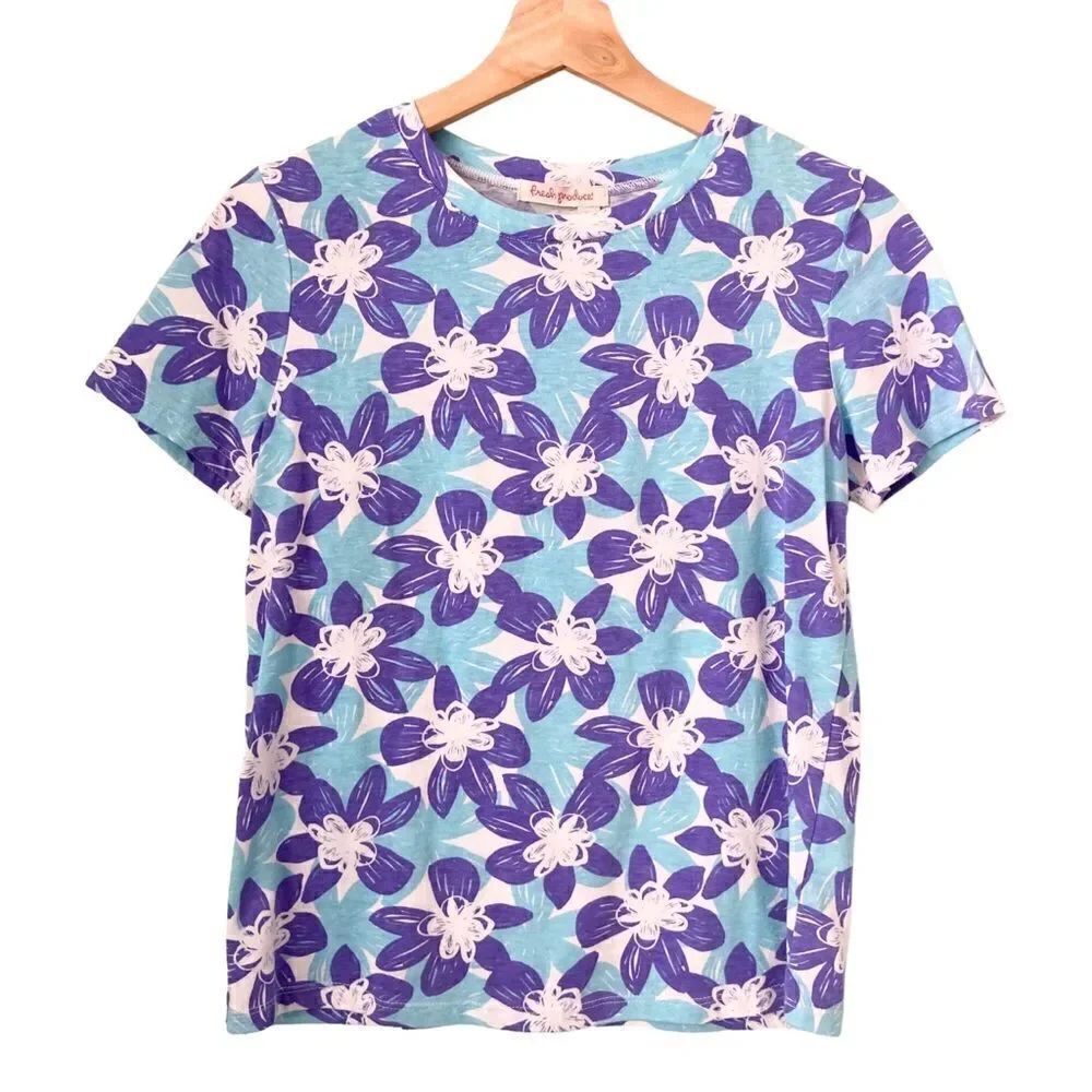 NEW Fresh Produce Floral Crewneck Tee Top in Size X Small